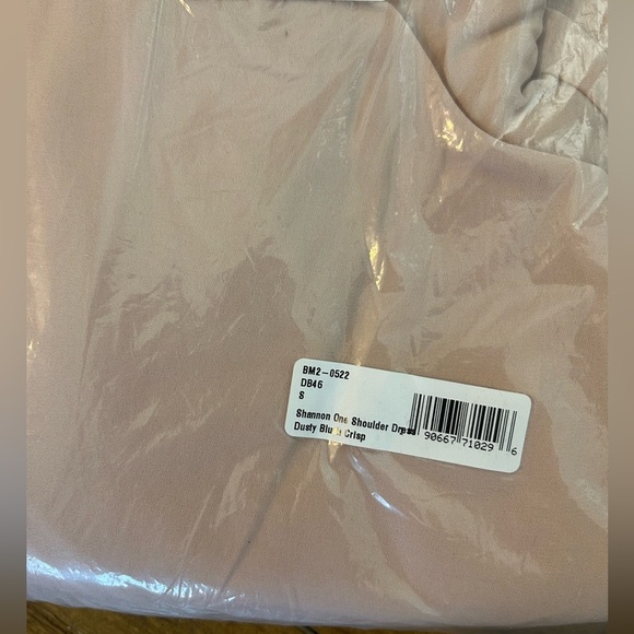SHOW ME YOUR MUMU Shannon One Shoulder Dress Dusty Blush Crisp Bridesmaid Sz S - Picture 7 of 7